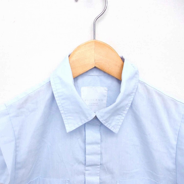 レイビームス Ray Beams シャツ ブラウス ステンカラー 比翼仕立て 