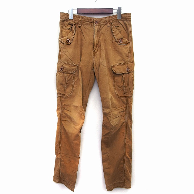 ナノユニバース Nano Universe デニム パンツ テーパード コットン 綿 ポケット 薄手 M ブラウン 茶 Ht1 メンズ 172 ベクトルパーク