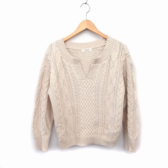 FREAK'S STORE フリークス ケーブル編み セーター ニット M 長袖 フリークスストア FREAKS STORE ニット ワイドパンツ ケーブル編み
