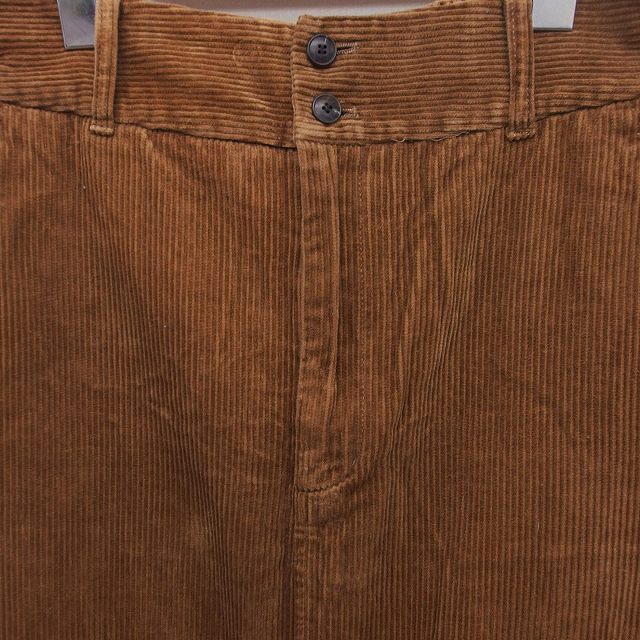 グローバルワーク GLOBAL WORK コーデュロイ フレア スカート マキシ丈 ロング スリット 無地 綿 L キャメル 茶 /FT29 レディース