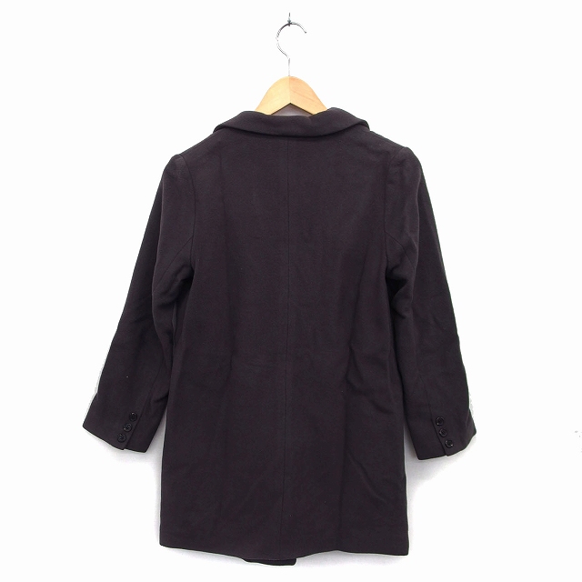 ︎新品︎ナノユニバース︎チェスターコート チャコールグレー ロングコート ウールブレンドメルトンチェスターコート - チャコール &frasl; S