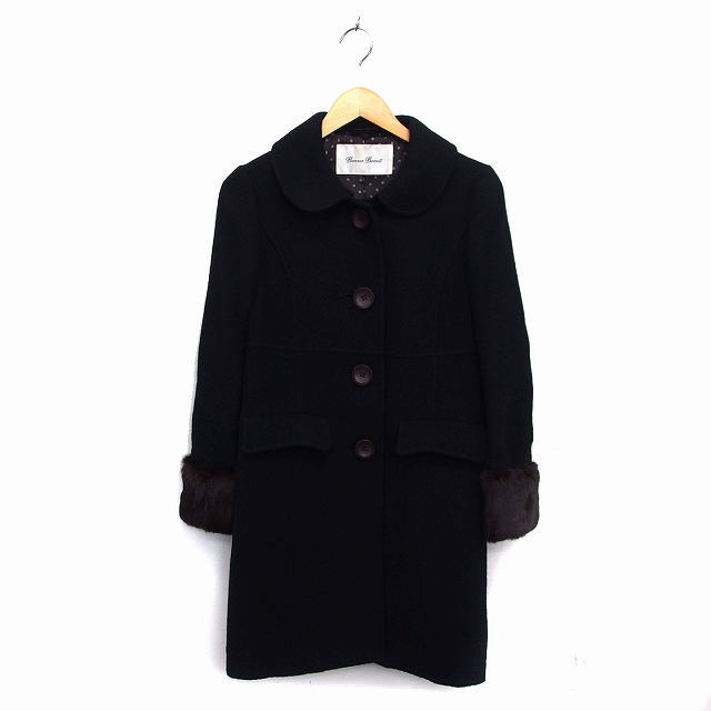 バナーバレット Banner Barrett コート アウター 丸襟 ミドル ウール  