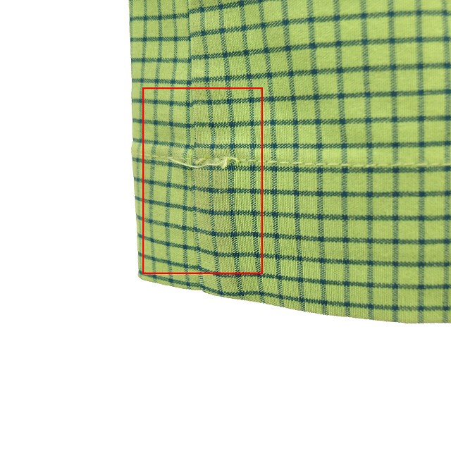 パンツ gadid anoniem NED / GREEN CHECK Zielone spodnie z szeroką nogawką