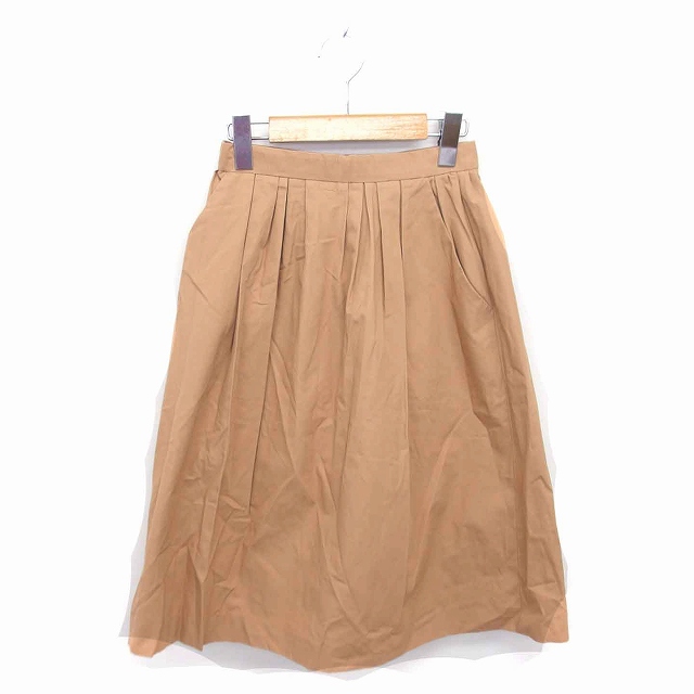 イネド INED フレア スカート ミモレ丈 ロング 薄手 無地 シンプル 7  