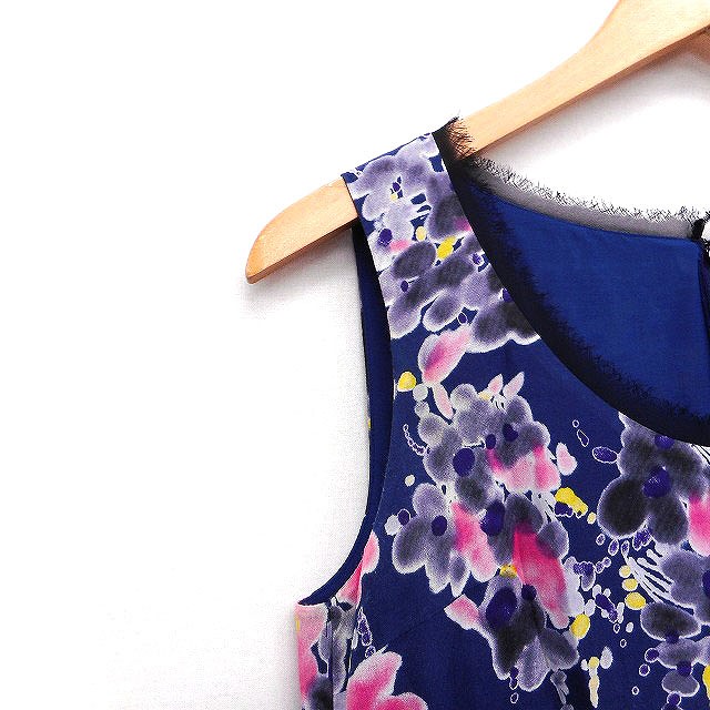 シンシアローリー CYNTHIA ROWLEY ワンピース フレア 膝丈 総柄 切替 