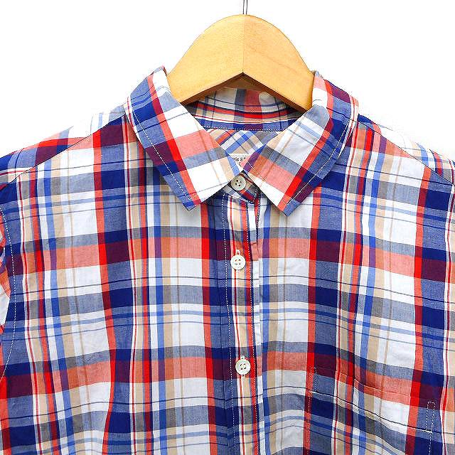 nano universe　チェックシャツ　赤　青　紺　白　トリコロール : ナノ・ユニバース(nano・universe) オンブレーチェック