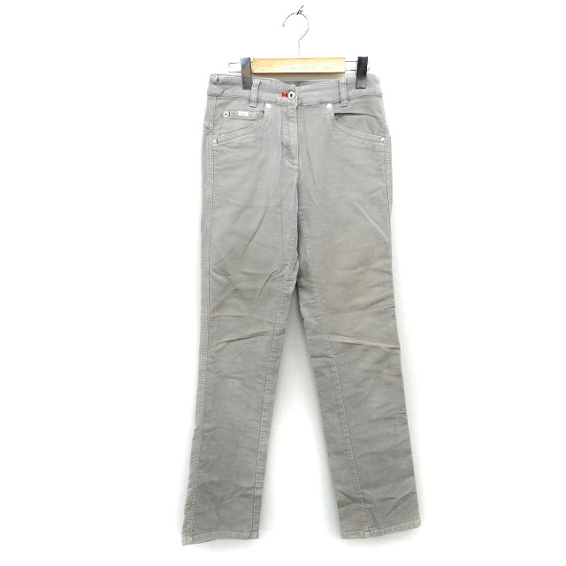 新品　マンシングウェア　ゴルフ　レディース　ストレート　パンツ　グレー　11号 新品 マンシングウェア ゴルフ レディース ストレート パンツ