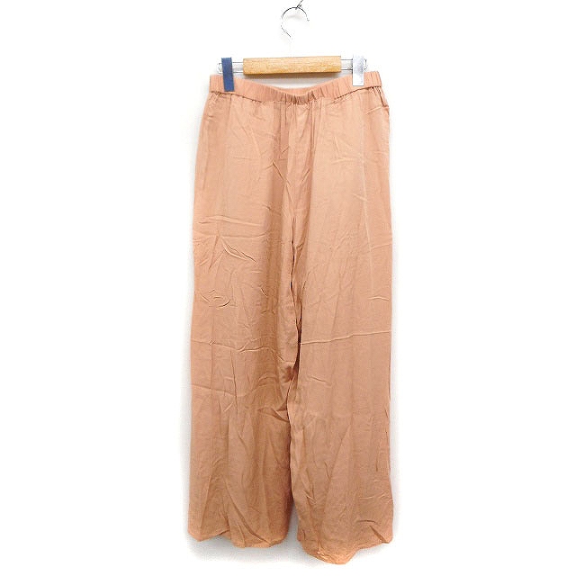 ルーニィ LOUNIE ワイドパンツ 無地 シンプル レーヨン 38 ベージュ  