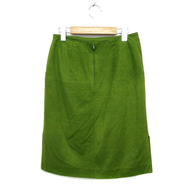 レオナール LEONARD スカート タイト ひざ丈 フェイクスエード  