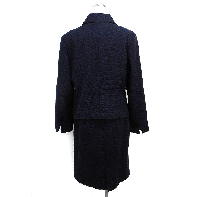 TALBOTS 10 ネイビーツィードジャケット、スカート