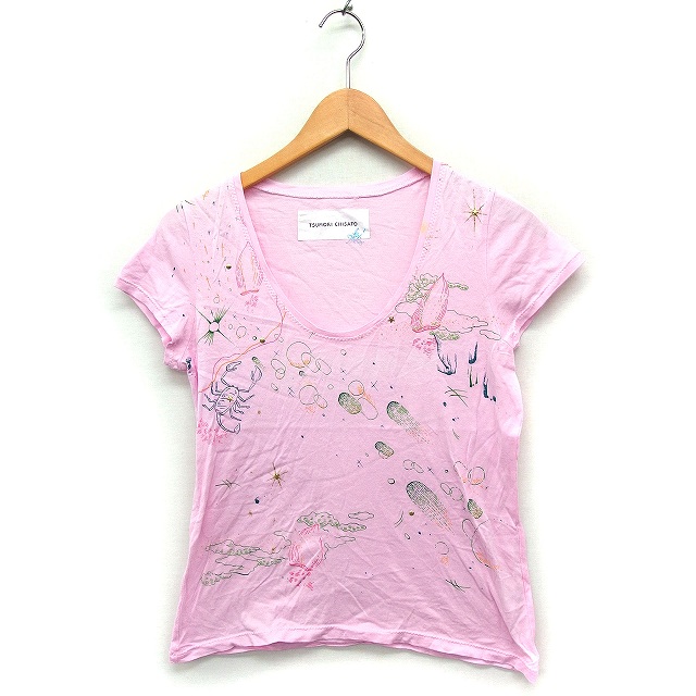 ツモリチサト TSUMORI CHISATO プリント Tシャツ カットソー 半袖 