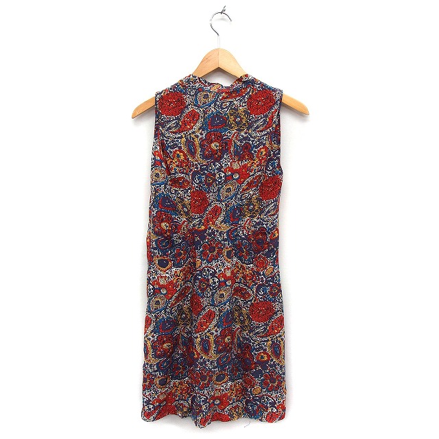 タクーン THAKOON シルク ワンピース ノースリーブ ひざ丈 花柄 