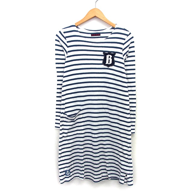 新品　ホワイト×ブルーボーダーワンピース　10A F.O.Online Store｜WEB限定 パイルボーダーワンピース | Rakuten