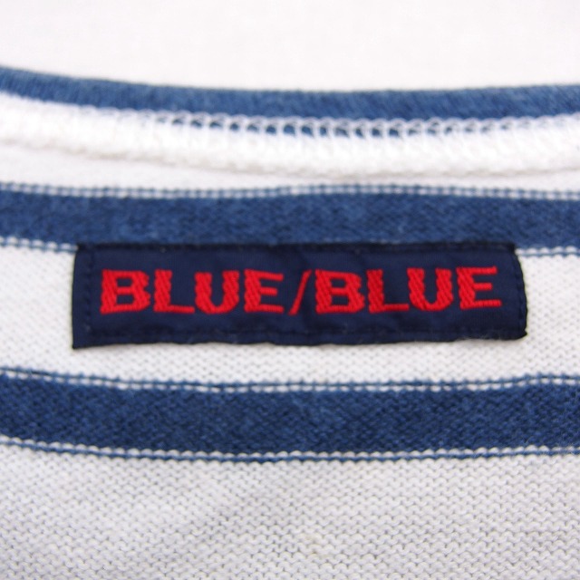 新品　ホワイト×ブルーボーダーワンピース　10A ブルーブルー BLUE BLUE Tシャツワンピ ワンピース Aライン 膝丈