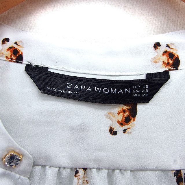 ザラウーマン ZARA WOMAN シャツ ブラウス オープンカラー 透け