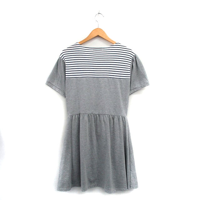 オリーブデオリーブ OLIVE des OLIVE ワンピース 膝丈 半袖 切替 文字