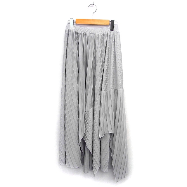 ZARA グレー フレアスカート プリーツ ロングスカート 