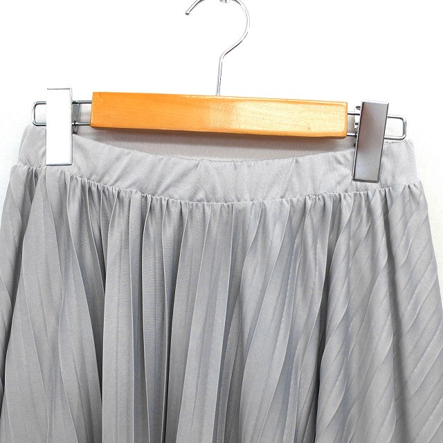 ZARA グレー フレアスカート プリーツ ロングスカート 
