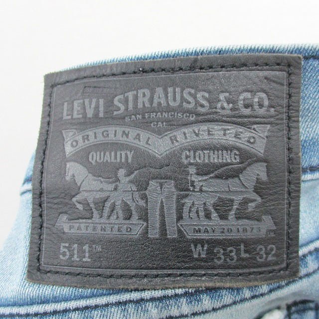 LEVI’S511　リーバイス　（32×32）　ダメージデニムジーンズ　ブルー LEVI'S511リーバイス（32×32）ダメージデニムジーンズブルー