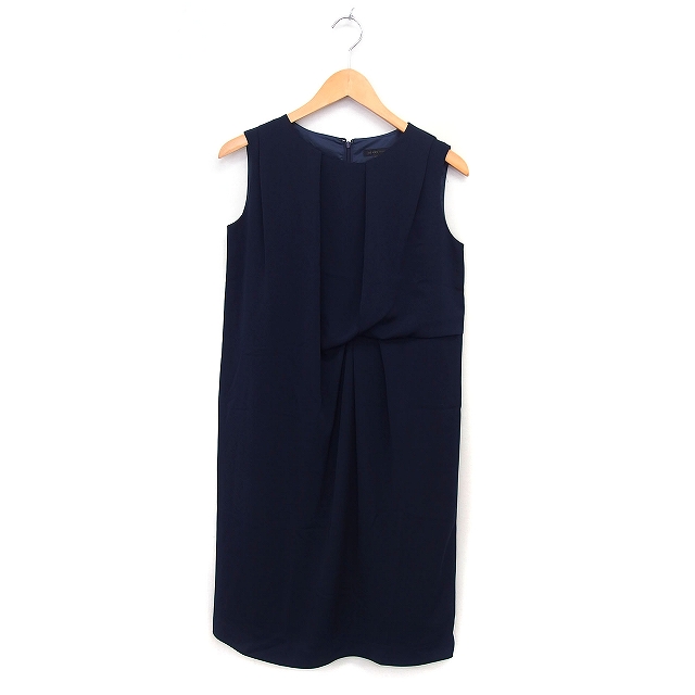 デミルクスビームス ダブルクロスレースカフスワンピース ネイビー/S