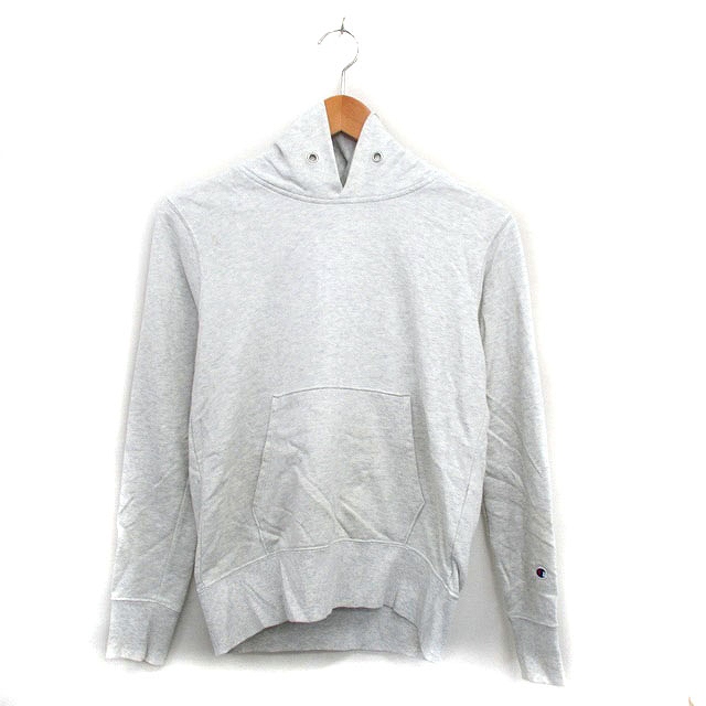 Champion グレー フード付きパーカー M スウェットパーカー(S グレー