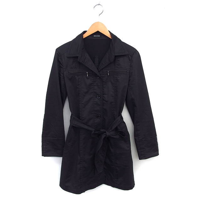 未使用品】コムサデモード コート 七分丈袖 ブラック 白く 