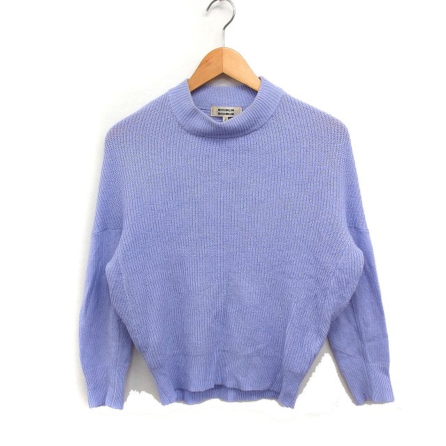 ミニマム MINIMUM モックネック ニット セーター 長袖 無地 アクリル 2