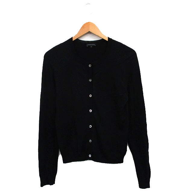 セオリー Theory カーディガン 長袖 シンプル S ブラック 黒 /KT29 