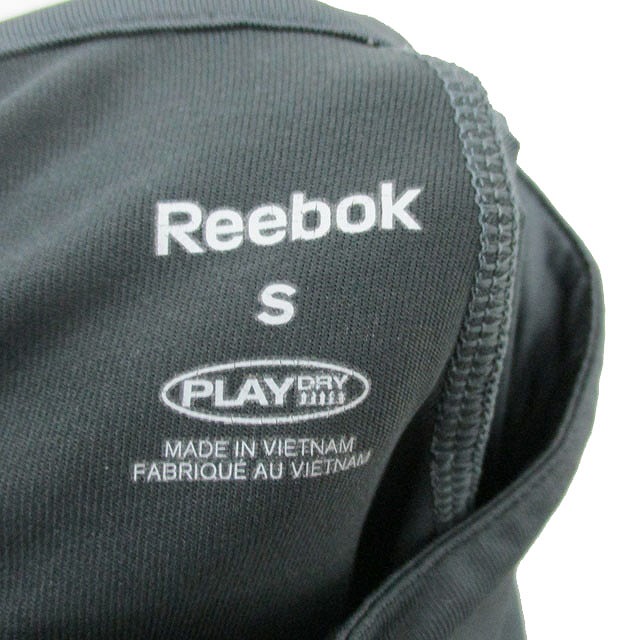 リーボック Reebok ジャージ 長袖 ハーフジップ シンプル S チャコールグレー /KT31 レディース