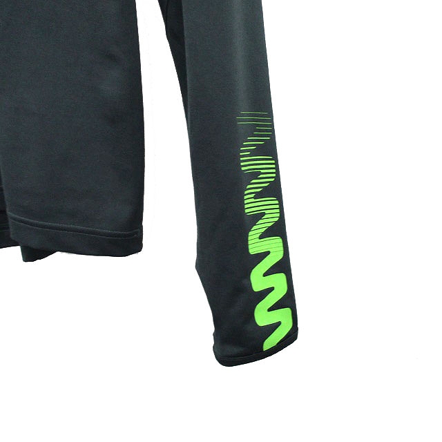 リーボック Reebok ジャージ 長袖 ハーフジップ シンプル S チャコールグレー /KT31 レディース