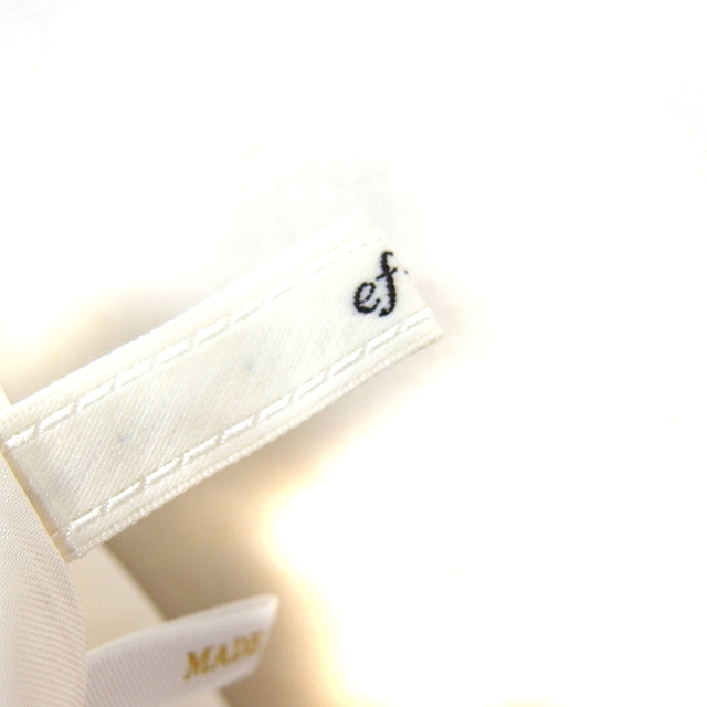 エフデ ef-de フレア スカート ひざ丈 透け感 ギャザー バックジップ 7 オフホワイト /NT26 レディース