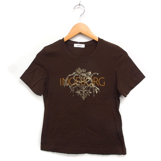 インゲボルグ INGEBORG ロゴプリント Tシャツ カットソー 半袖