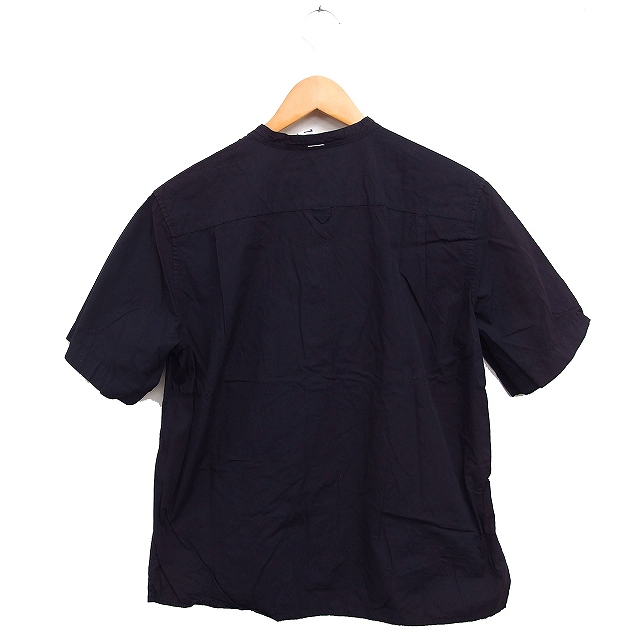 マーガレットハウエル MHL. バンドカラー シャツ ブラウス 半袖 無地