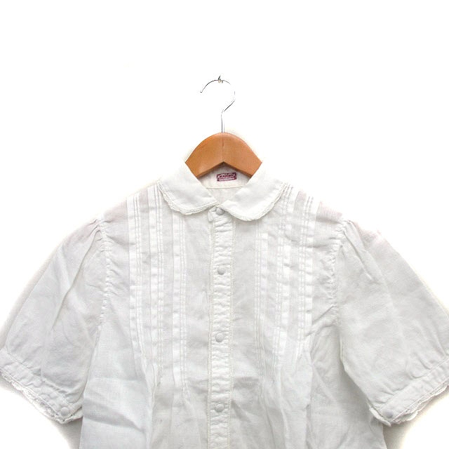 ビームスボーイ BEAMS BOY シャツ ブラウス 半袖 レース ギャザー 