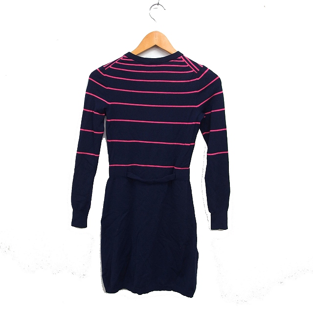 セオリー Theory ウール ニット ワンピース ボーダー 長袖 ミニ丈
