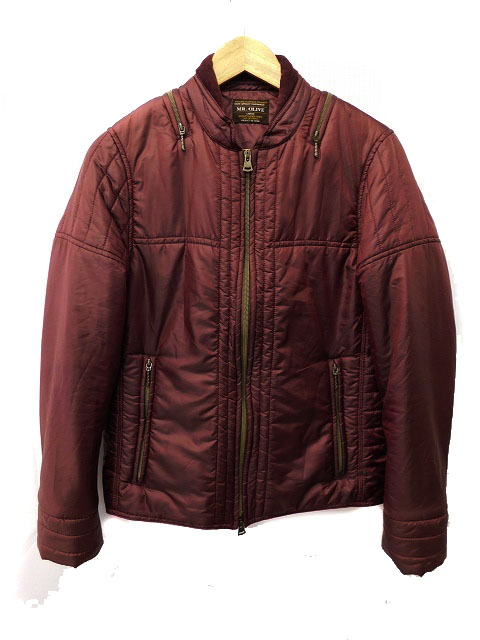 ミスターオリーブ MR.OLIVE ジャケット スタンドカラー ブルゾン 中綿  