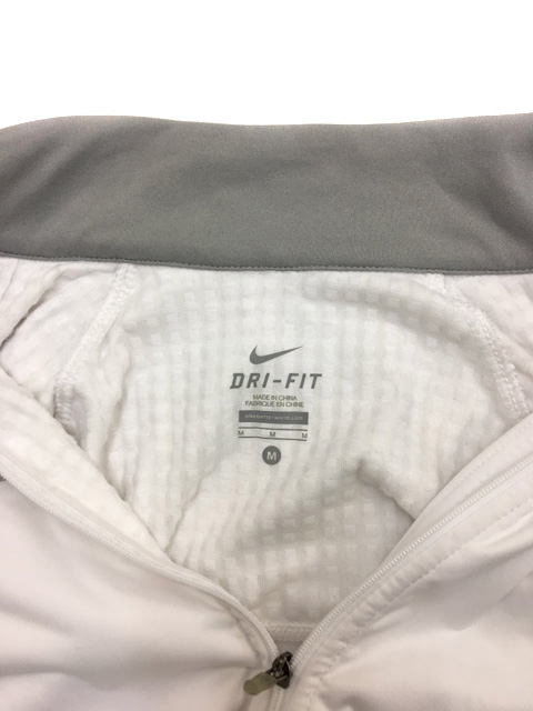 ナイキ NIKE DRI-FIT ジャージ ジャケット ジップアップ M 白 ホワイト