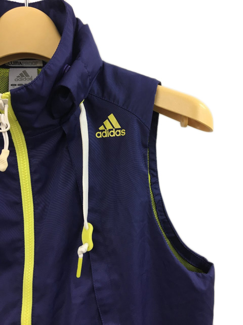 アディダス Adidas Climaproof ベスト フード パーカー ノースリーブ スタンドカラー ジップアップ M 紺 ネイビー レディース 173 ベクトルパーク
