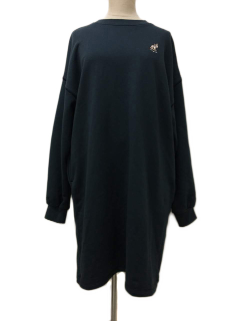 ニコルクラブ Nicole Club 179 Wg ワンピース クルーネック ミモレ ワンポイント 刺繍 長袖 38 緑 グリーン レディース 173 ベクトルパーク