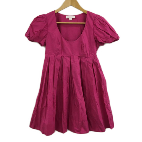 ジルスチュアート Jill Stuart ワンピース フレア ミニ Uネック 半袖 0 ピンク レディース 173 ベクトルパーク