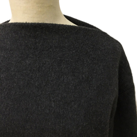 コエ Koe ワンピース Iライン ミニ チュニック ニット ボートネック 無地 長袖 L グレー レディース 173 ベクトルパーク