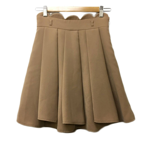 プライムパターン Prime Pattern スカート フレア プリーツ ミニ タック S ベージュ 茶 ブラウン レディース 173 ベクトルパーク