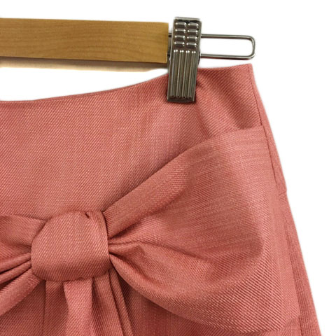 ボンメルスリー Bon Mercerie スカート フレア ミニ ボックスプリーツ リボン 38 ピンク レディース 173 ベクトルパーク