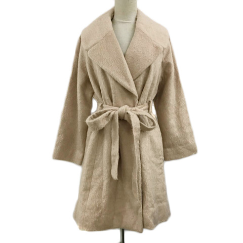 スナイデル Snidel コート ファーコート フェイクファー テーラード シングル 起毛 ベルト付き F ベージュ 茶 ブラウン レディース 173 ベクトルパーク