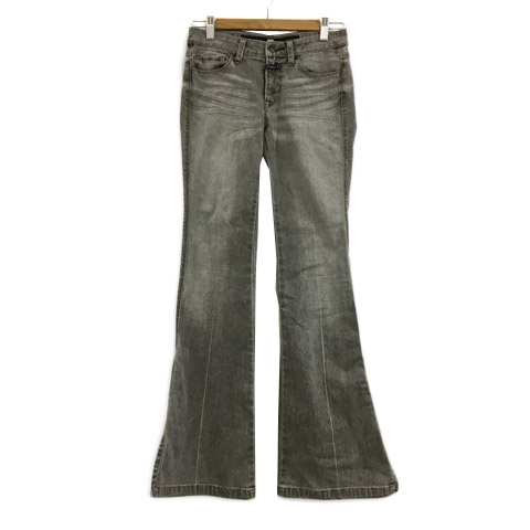 マリテフランソワジルボー Marithe Francois Girbaud パンツ ジーンズ ブーツカット ロング ジップフライ ユーズド スリット S グレー 白 ホワイト レディース 173 ベクトルパーク