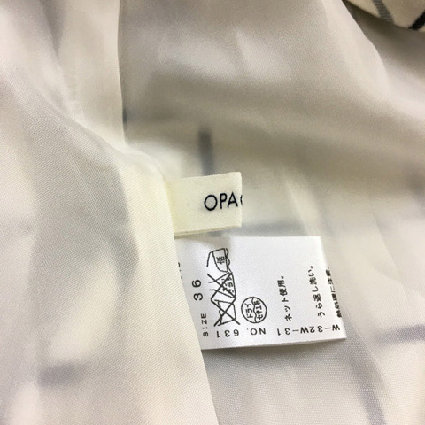 当日発送 オペーク Opaque ワンピース Aライン フレア ミニ 切替 チェック 七分袖 36 白 黒 ホワイト ブラック レディース オリジナル Www Kscien Org