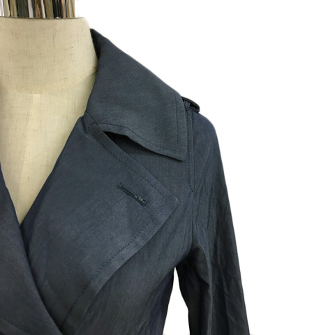 ドゥアルシーヴ Doux Archives コート トレンチ ベルト付き ロールアップ 長袖 M 青 ブルー レディース 173 ベクトルパーク