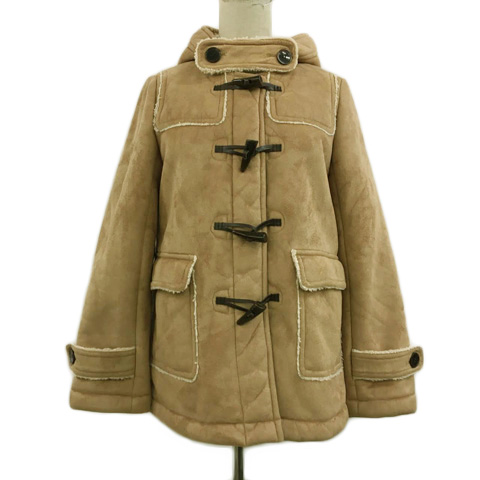 レイビームス Ray Beams コート ダッフル ムートン調 フード付き ボア 長袖 0 ベージュ レディース 173 ベクトルパーク