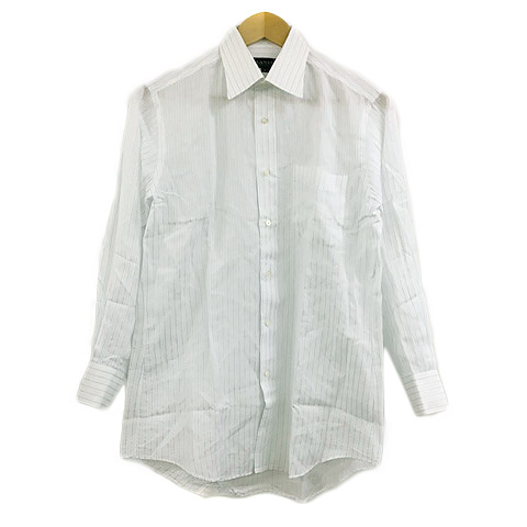 ランバン Lanvin Collection シャツ Yシャツ ストライプ リネン混 長袖 38 78 白 青 ホワイト ブルー メンズ 173 ベクトルパーク ランバン Lanvin Collection シャツ Yシャツ ストライプ リネン混 長袖 38 78 白 青 ホワイト ブルー メンズ 173 ベクトルパーク