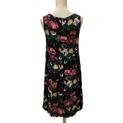 ビュルデサボン Bulle De Savon ワンピース Aライン ミニ 総柄 ラメ ノースリーブ F 黒 紫 ブラック パープル レディース 173 ベクトルパーク